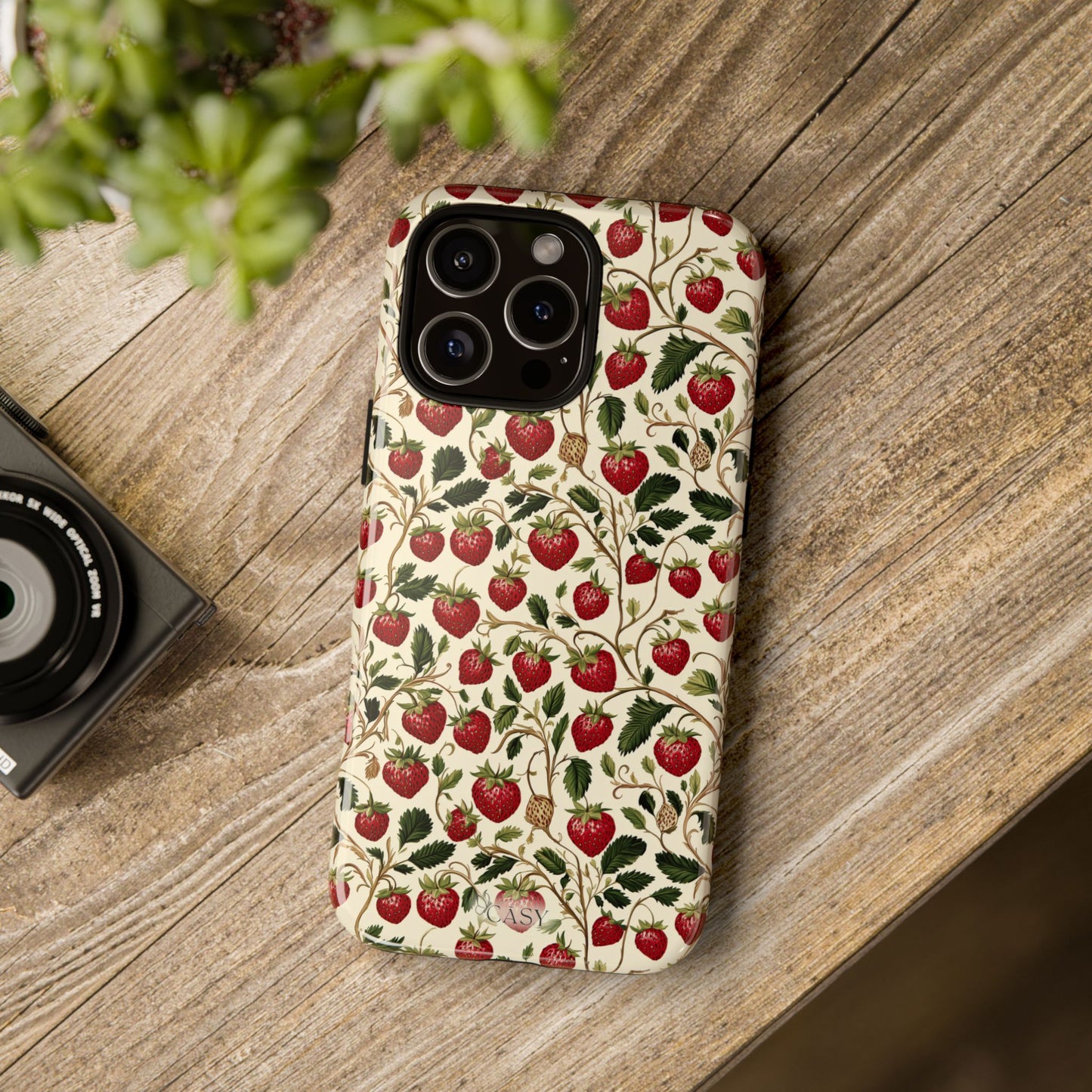 Enchanted Strawberry Patch iPhone Case
